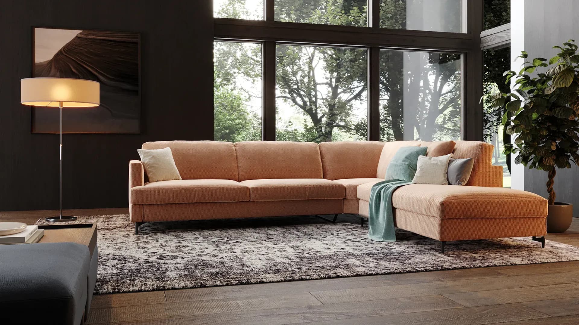 Divano Letto Gabriel con Penisola – Comfort, Stile e Funzionalità su Misura