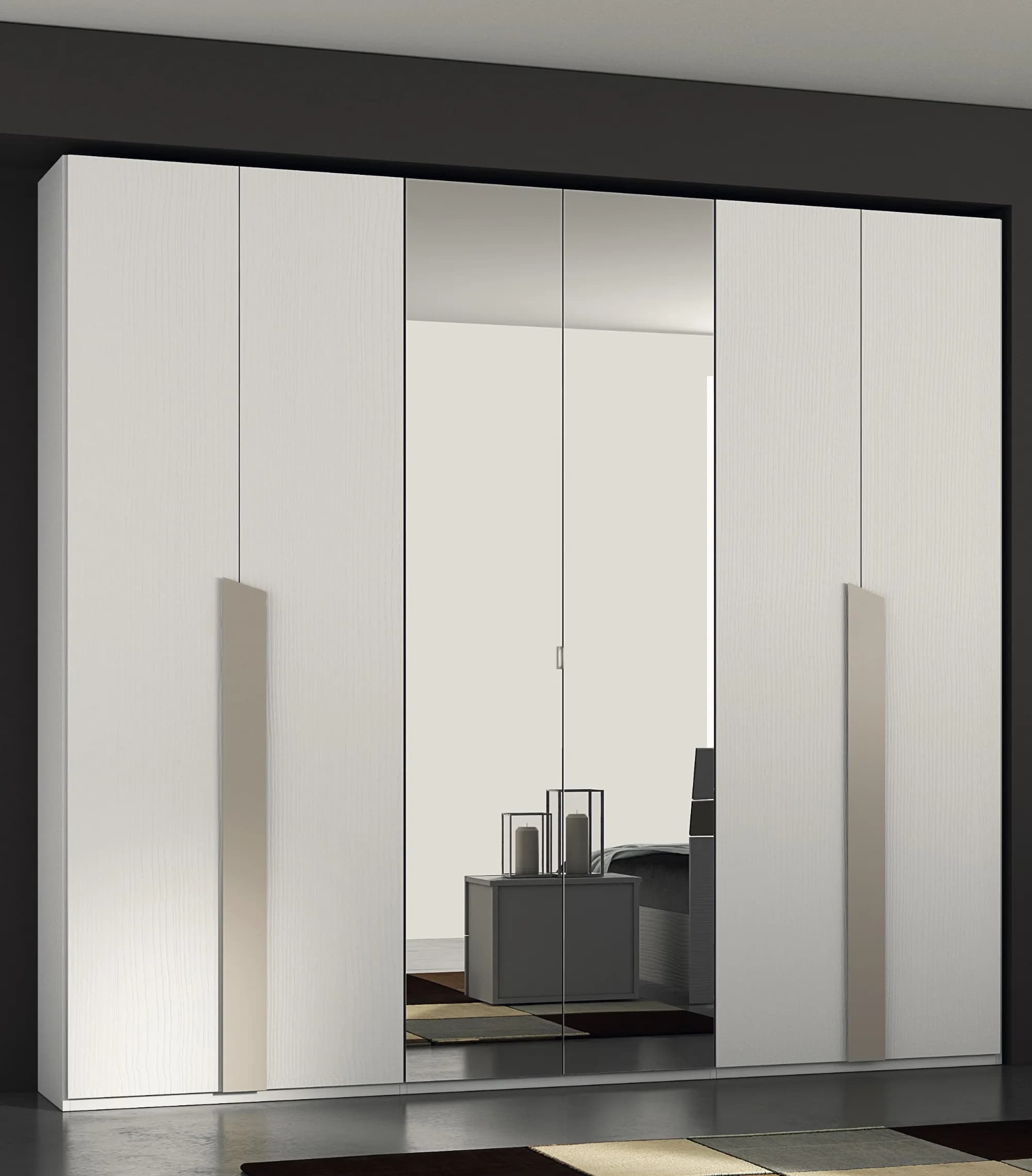 Armadio Reflex 6 Ante Battenti con Ante Specchio Centrali — Design Moderno e Prezzo Imbattibile
