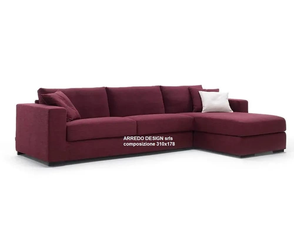 Super Offerta! Divano Letto Dieci di Biba Salotti con Penisola e Materasso a Molle - Prezzo Outlet