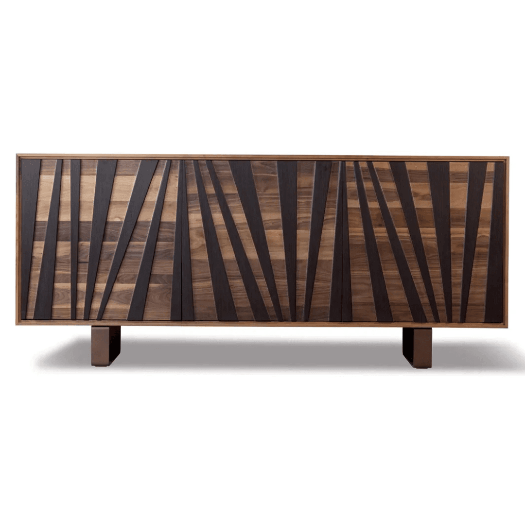 Prezzo Outlet! Madia Ventaglio A-144 in Noce Walnut finitura a olio - Design Esclusivo