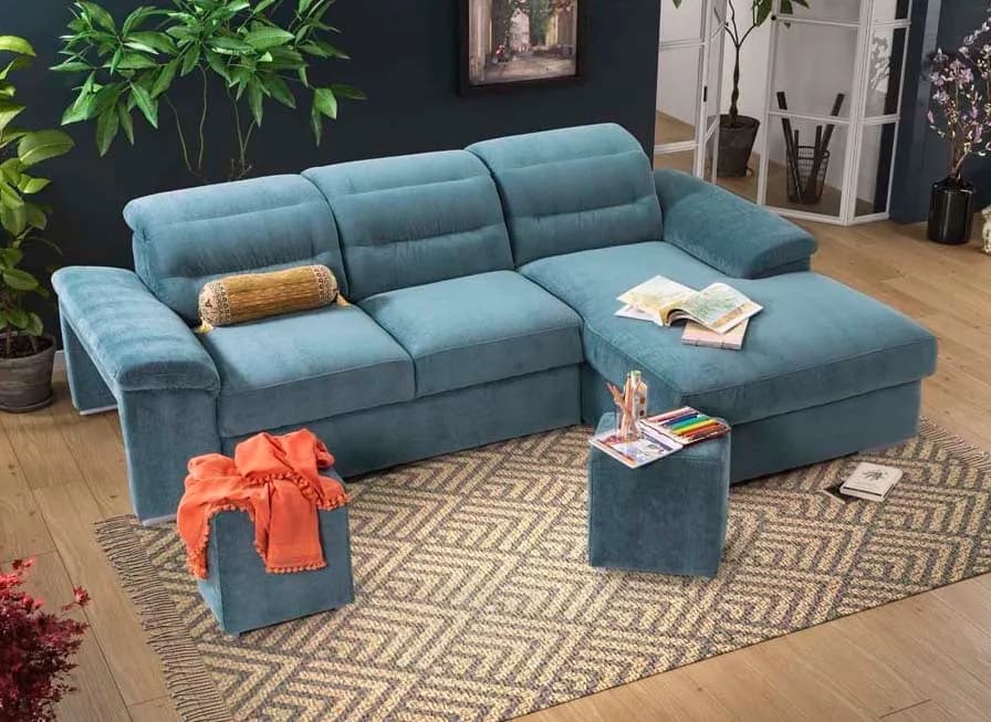 Divano Philips stile retrò anni 60 70 con comfort moderno e funzionalità avanzata