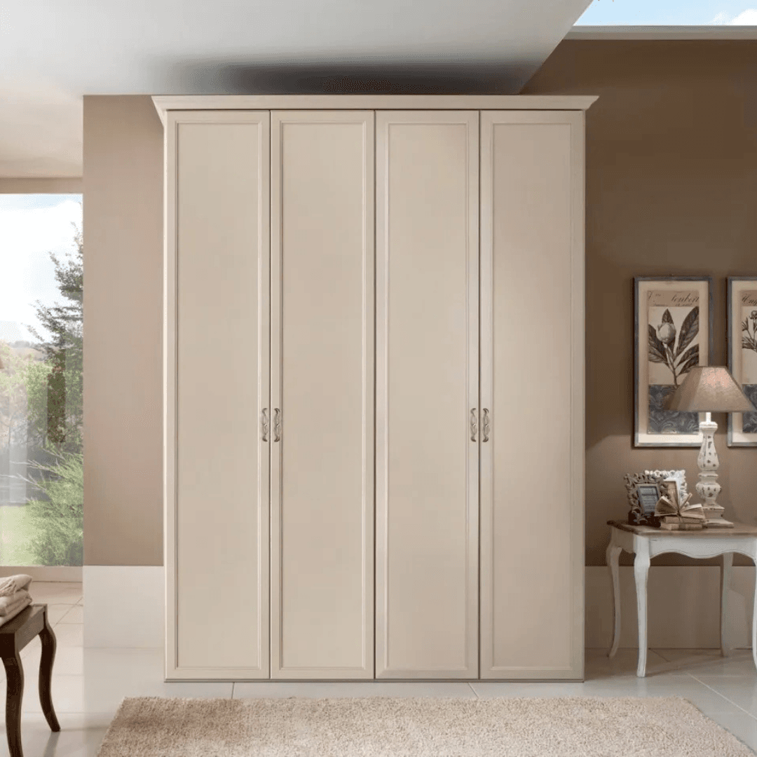 Armadio 4 ante battenti Dalila in laminato materico alta resistenza - prezzo outlet