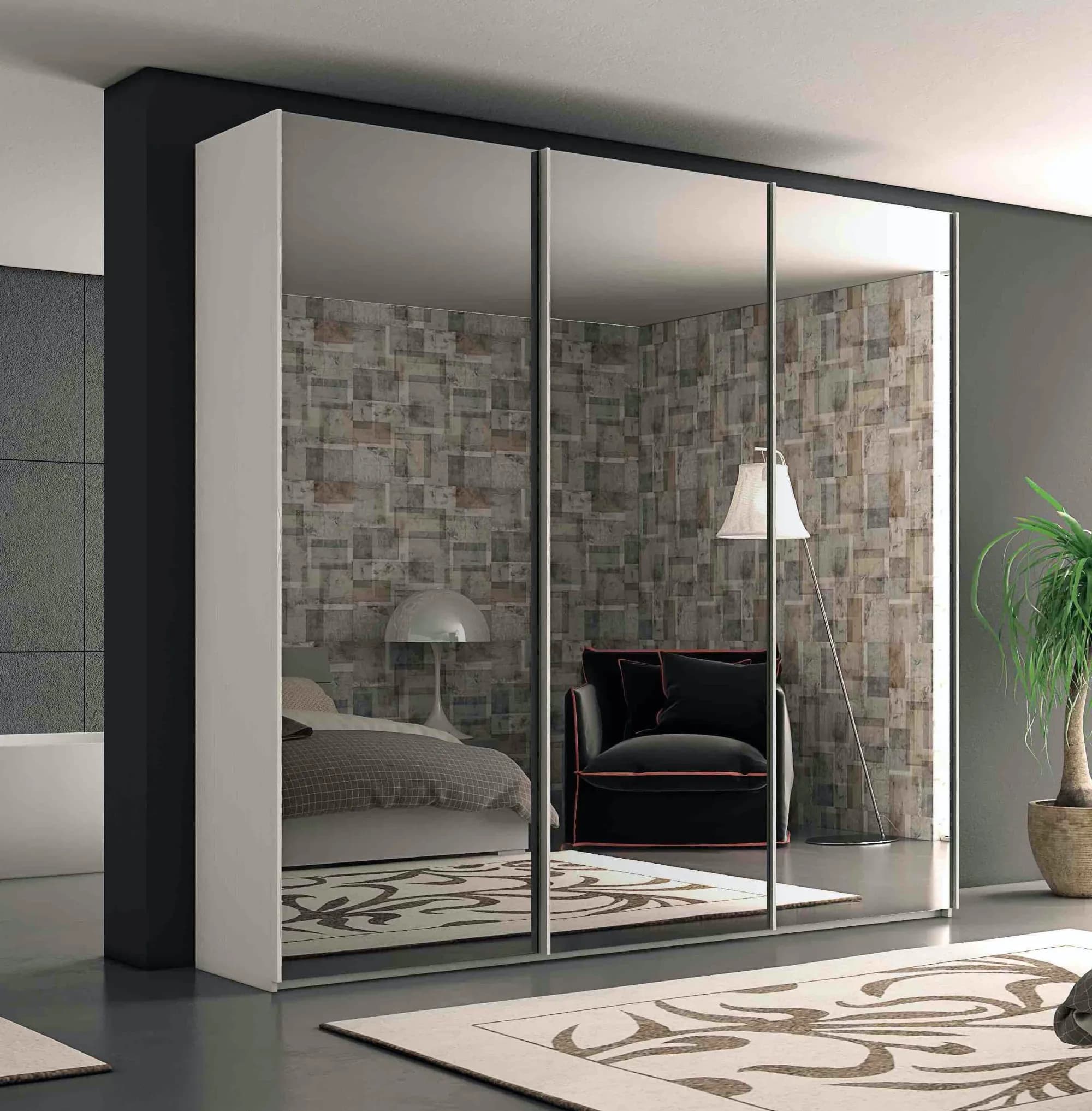 Armadio Moderno Total Mirror 3 – Qualità, Design e Prezzo Imbattibili! - Super Offerta -54