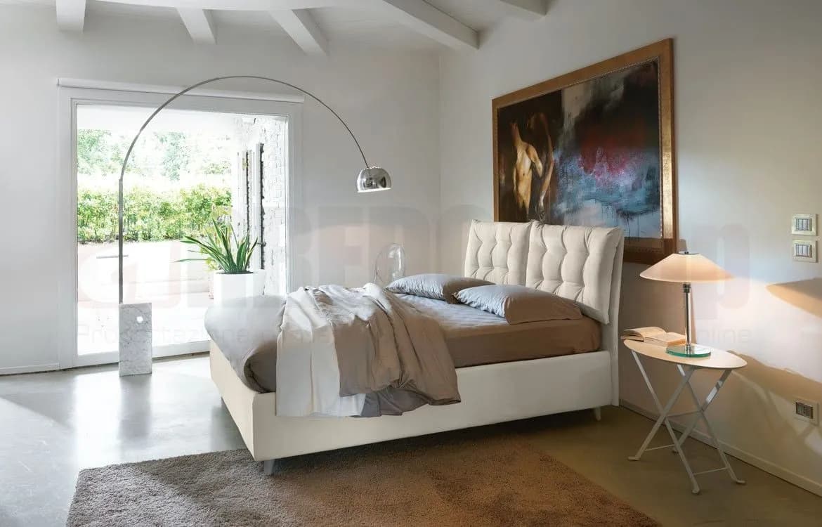 Super offerta outlet: Letto Noctis Vera Advance X con box contenitore e cuscino trapuntato