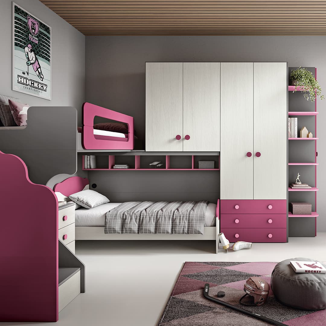 Cameretta Omnia 6.20: Un Nido di Creatività e Comfort per i Tuoi Bambini0