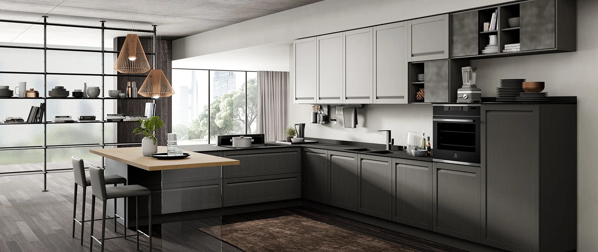 Cucina Incanto: L'Eleganza del Massello con Maniglia Integrata