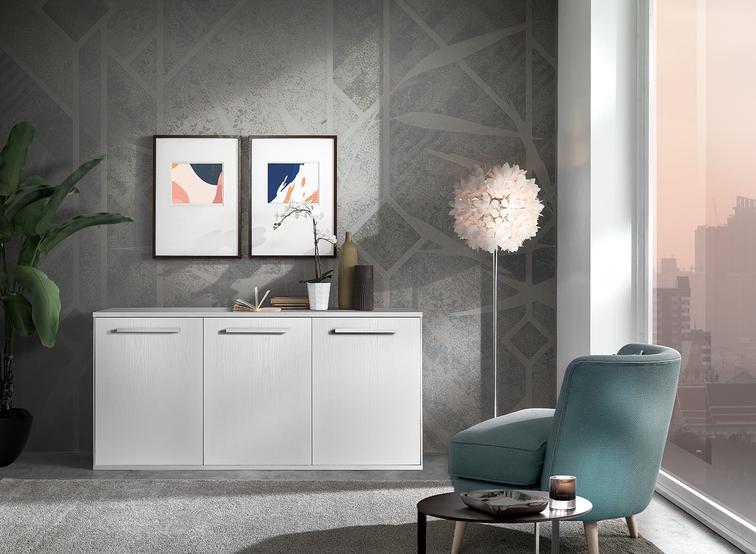 Soggiorno SG09: Design Armonioso e Funzionale