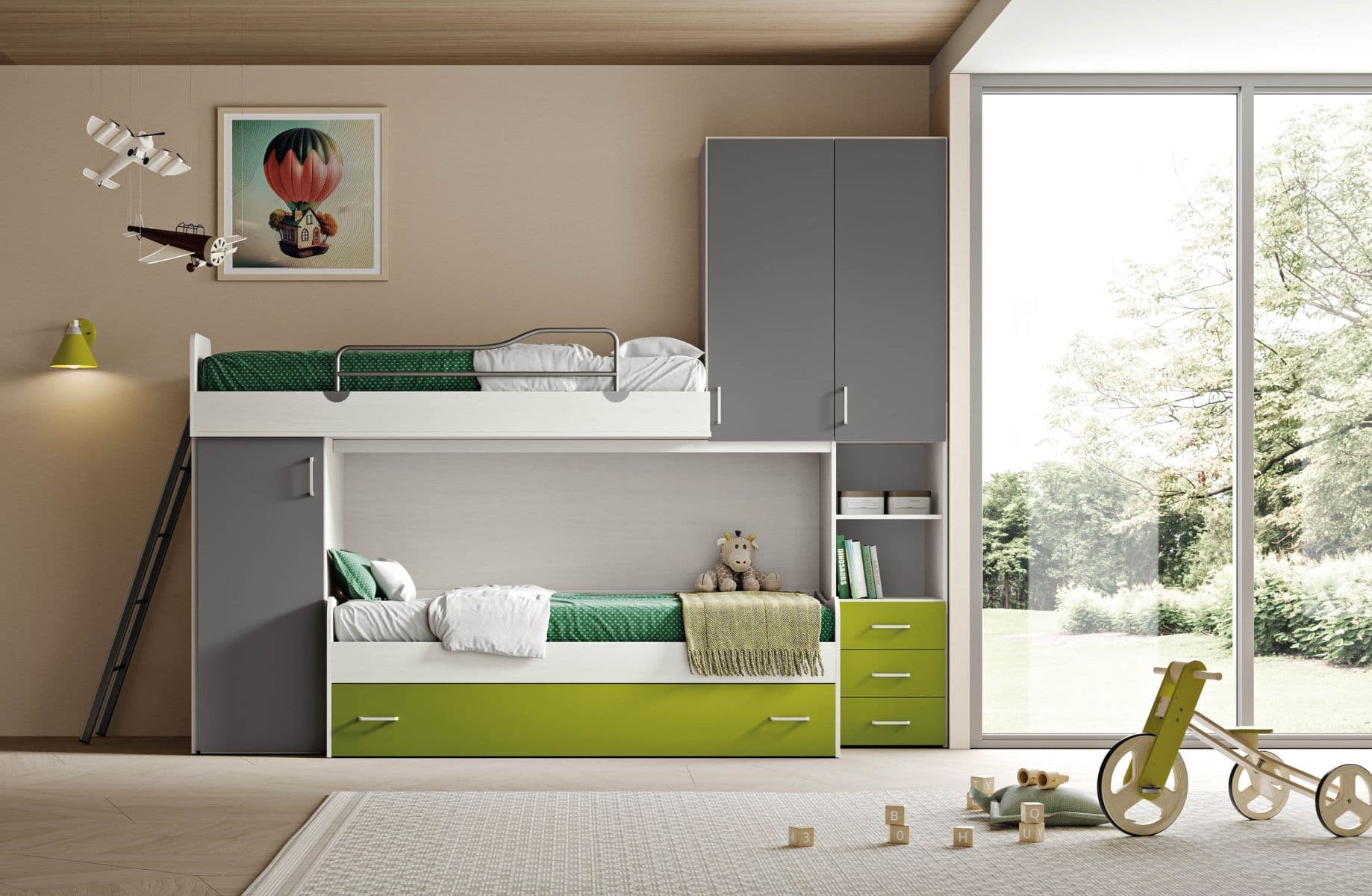 Cameretta Block BK01: Indipendenza e Design Contemporaneo per Adolescenti