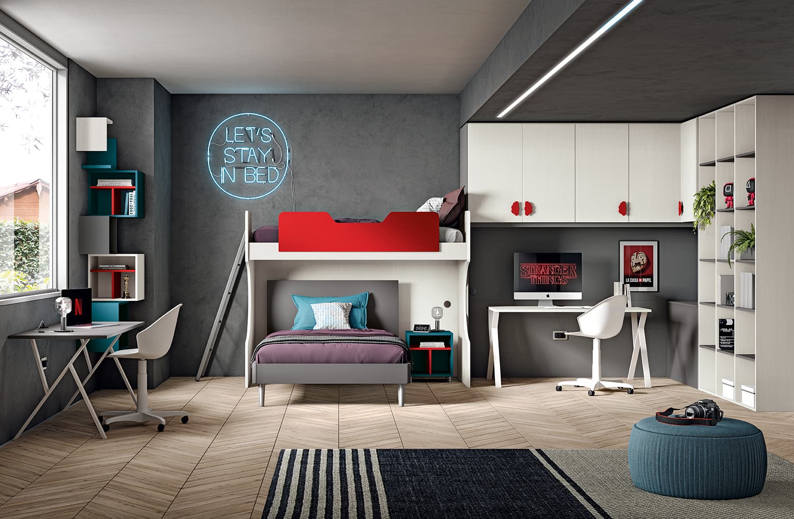 Cameretta Omnia 6.13: Spazio, Stile e Indipendenza per Adolescenti