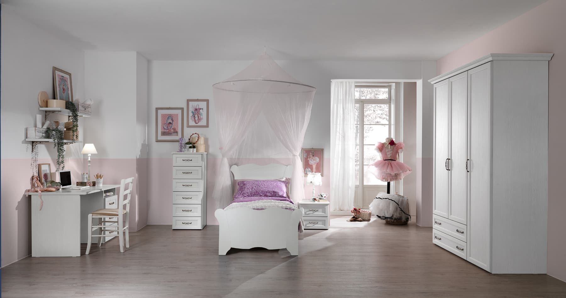 Cameretta Afrodite AF17: Eleganza Classica e Comfort per i Bambini