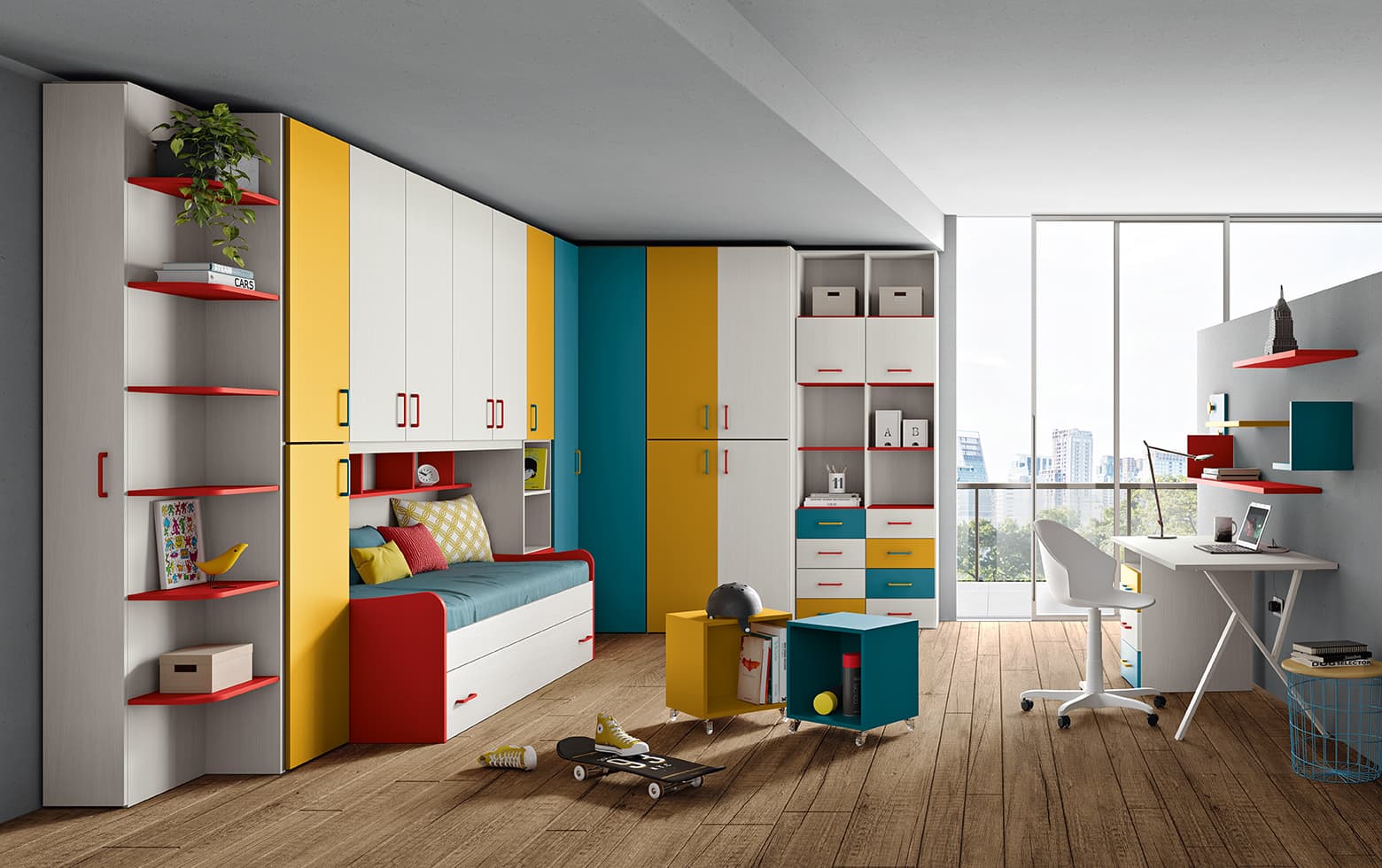 Cameretta Omnia 6.14: Design Funzionale per l'Indipendenza Adolescente