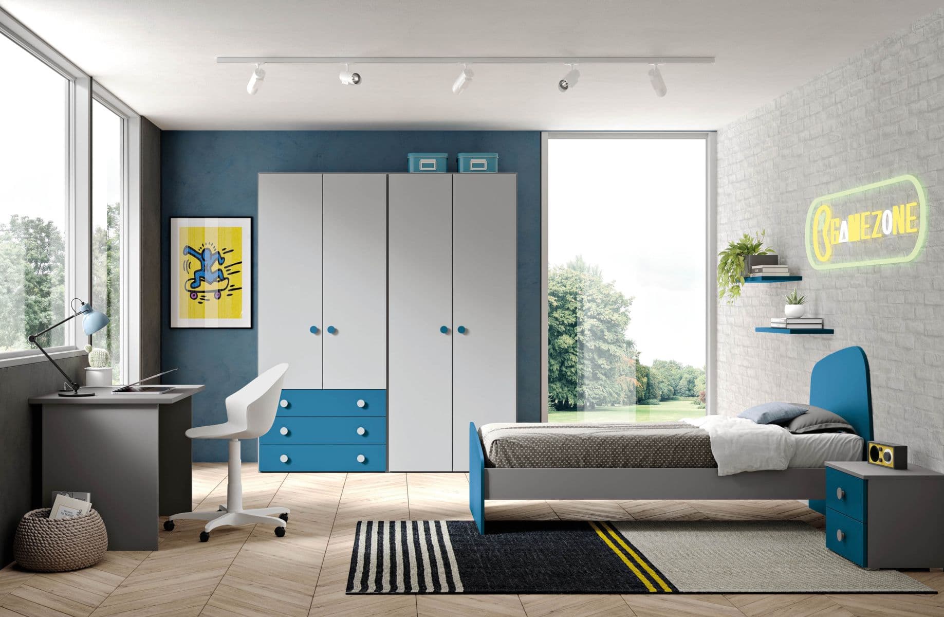Cameretta Block BK04: Funzionalità e Stile per l'Adolescenza